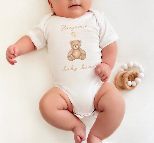 Teddy bear body suit. Front view